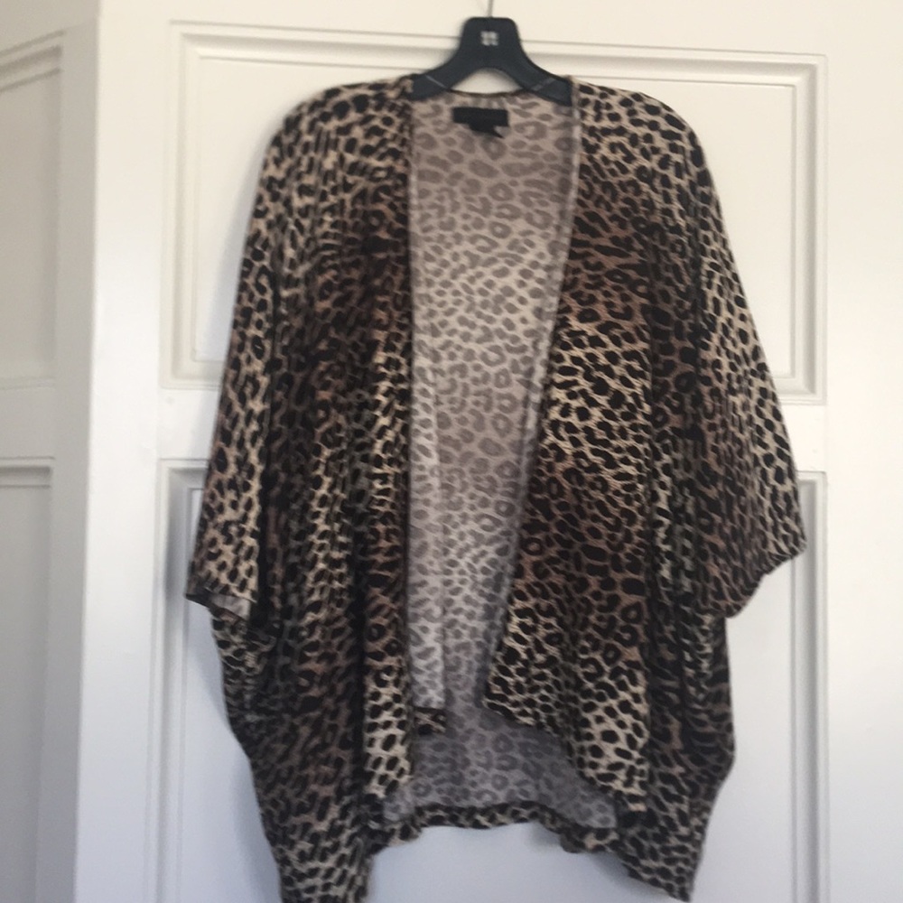 Steve Madden Leopard/Animal Print Cardigan